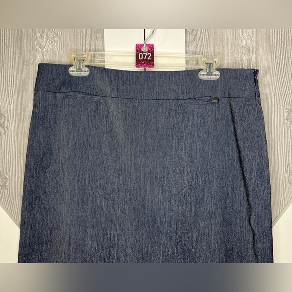 D20.10 TAHARI Arthur S. Levine NAVY TWEED STRAIGHT SKIRT  SZ 14 - Picture 4 of 10